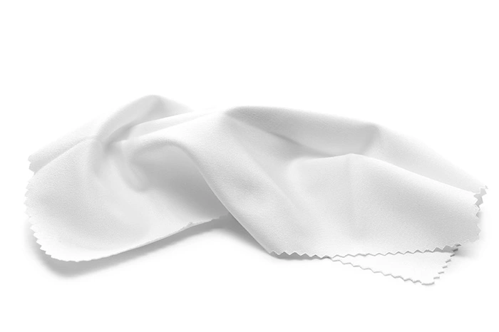 white microfiber cloth