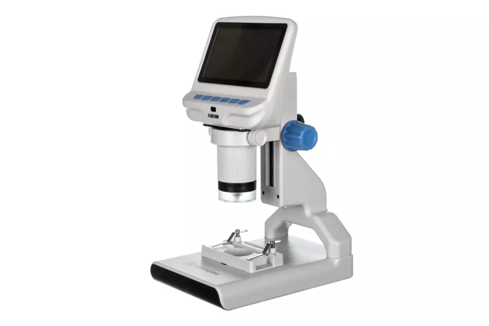 opticon edu lab microscope with display