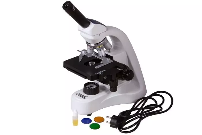 levenhuk white microscope