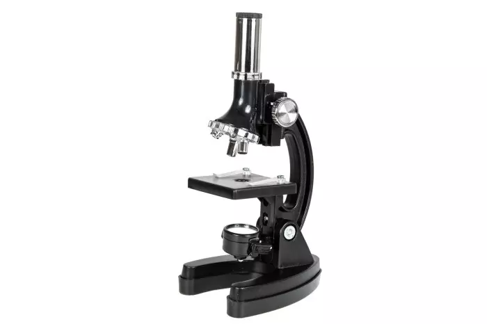 opticon student black optical microscope