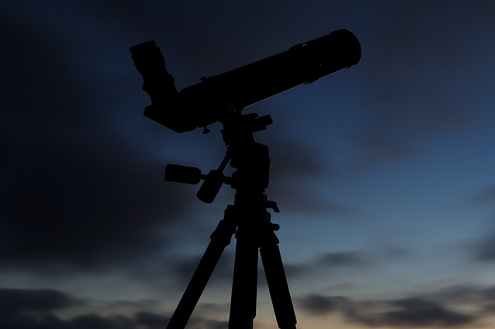 telescope at night