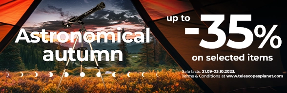 Discover the autumn sky with Telescopesplanet.com! Discounts up to -35%